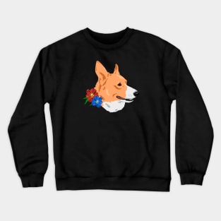 Corgi Floral Portrait Crewneck Sweatshirt